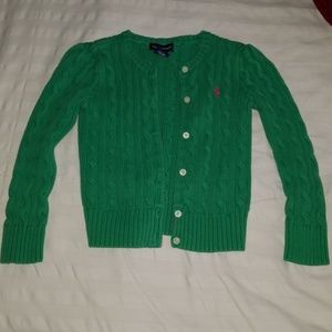 Ralph Lauren Polo Green cardigan.size 6